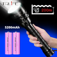 IP8 5200mah Upgrad Diving Flashlight Waterproof Torch Professional Powerful diving light 5L2 3T6 super bright Dive lamps