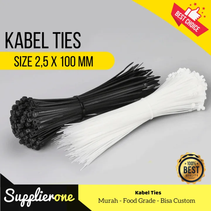 Kabel Ties Sealing isi 100 / Kabel Ties Makanan / Cable Ties Hitam