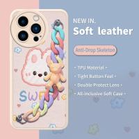 Anti-fall phone case Phone Case For iphone14 Pro Max Solid color Skin-friendly feel high-grade Nordic style Cartoon