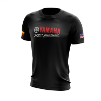 2023 Summer Short sleeved T-shirt with Moto Yamaha Rev Your Hearts national flag pattern, suitable for men. fashion versatile t-shirt