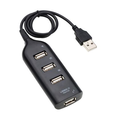 Kebidu Hub USB Universal Kecepatan Tinggi 4 Port USB 2.0 Hub dengan Kabel Mini Hub Soket Adaptor Kabel Pemisah Pola untuk Laptop PC