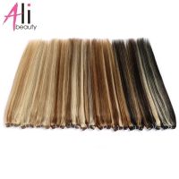 Straight Human Hair Weave Extensions 100% Remy Human Hair Weft 100G Ombre Natural Platinum Blond Brazilian Hair Bundles