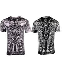 Xtreme Couture By Affliction Mens T-Shirt CATACOMBS White Skull Biker S-5XL