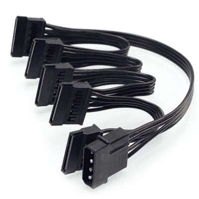 สาย sata power splitter cable 4pin 1 to 5 ide sata 15 pin มี molex พร้อม