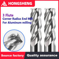 มุมรัศมี End Mill 3ขลุ่ย HRC55 CNC Bullnose ตัดทังสเตนคาร์ไบด์เราเตอร์โลหะเครื่องมือ R0.5 R1อลูมิเนียมตัดกัด