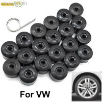 ♘﹍◈  20pc 28mm Wheel Nut Bolt Cover Caps Set Round w/ Puller For VW Caddy CC Jetta Phaeton   Polo Wheels Center Tire Screw Cap Guard