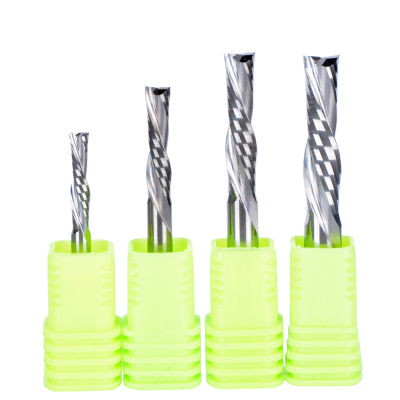 10pcs 3.175456mm 3A TOP Quality left handed 2 spiral flute bits, Down Cut carbide endmill, Left-Handed spiral cutter