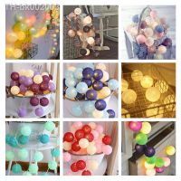 ✎✕ 20LED Ins Cotton Ball Led String Lights Christmas Decorations Outdoor Room Fairy Garden Lights Holiday Wedding Party Decorations