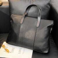 Luxury Business Mens Briefcases 15 inch Laptop Bags Crazy Horse Leather Shoulder Handbag Messenger Man Bolso Hombre