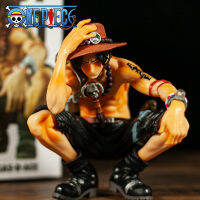 Portgas · D · Ace Squatting Monkey D Luffy Action Figure PVC คอลเลกชันของเล่นชั้นวางหนังสือเครื่องประดับของขวัญเด็ก