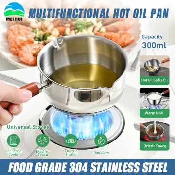 Oil Drizzling Pot, Milk Warming Pot, Stainless Steel Milk Pan