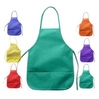 Waterproof Unisex Colorful Children Aprons Non-Woven Fabric Painting Pinafore Kids Apron For Activities Art Painting Class Craft Aprons