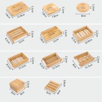 Portable Soap Dishes Natural Wood Soap Tray Holder Dish Storage Bath Shower Plate Home Bathroom Wash Soap Holder Organizer Cleaning Tools