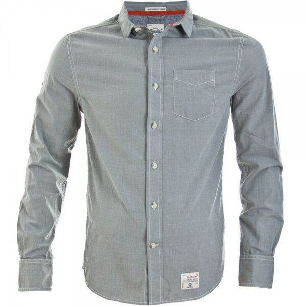 superdry-long-sleeve-laundered-cut-collar-shirt-เสื้อเชิ้ตสำหรับผู้ชาย