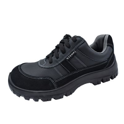 SAFETY SHOE WITH DESIGN STERK S-0117SP สีดำ รองเท้าหัวเหล็ก รองเท้านิรภัย รองเท้าเซฟตี้ กันแรงกระแทก แข็งแรง ทนทาน มีมาตรฐาน