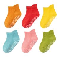 Lawadka 6Pairs/Lot 0-7Years Kids Girls Boys Floor Socks Striped Sport Childrens Anti-slip Boat Socks For Boys Spring Autumn New