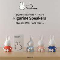 Miffy ไมโครโฟนไร้สายลำโพงซูเปอร์เบสการ์ดลำโพง TF,ไมค์ไร้สาย3D เสียงดิจิตอลดีไซน์การ์ดบลูทูธสำหรับเป็นของขวัญ