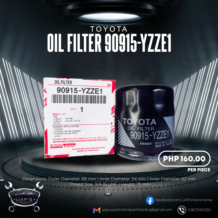 Toyota Oil Filter 90915-Yzze1 | Lazada PH