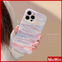 Mowin - เข้ากันได้สำหรับ เคสไอโฟน เคสไอโฟน11 เคส ครีมเคลือบเงาฟิล์มนุ่ม เคสกล้องกันกระแทกป้องกัน Smudged Clouds เข้ากันได้กับ iPhone 13