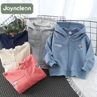 JoynCleon เสื้อสเวตเตอร์มีฮู้ดสำหรับเด็ก,เสื้อโค้ทคาร์ดิแกนมีซิปแฟชั่นสไตล์เกาหลี