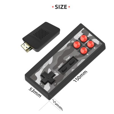 USB Wireless Y2 PLUS Handheld TV Video Game Console Build in 1800 Retro Game Console Dual Gamepad -Compatible