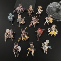 【DT】hot！ Genshin Brooch Anime Figure Badge Enamel Clothing Pins Jewelry Accessories for Fans Gifts