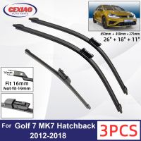 For VW Golf 7 MK7 Hatchback 2012-2018 Car Front Rear Wiper Blades Soft Rubber Windscreen Wipers Auto Windshield 26"+18"+11" 2017 Towels