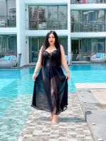 Plus size เดรสชีฟองสาวอวบ รุ่นคล้องคอชีฟอง (S22)