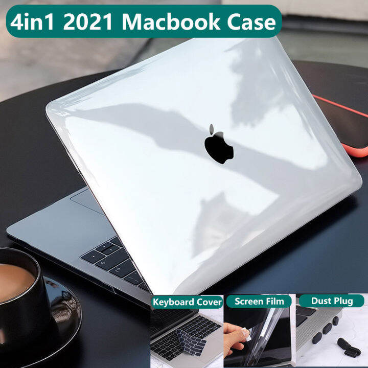 เคสคริสตัลผิวด้านแบบแข็ง4-in-1-เคสสำหรับ-macbook-pro-14-16นิ้ว2021-a2442-a2485-pro-max-retina-touch-id-ฟรีที่คลุมคีย์บอร์ดปลั๊กป้องกันหน้าจอกันฝุ่นสินค้าใหม่ปี-m1