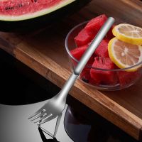 ✒☁ Cut Melon Tool Slicer cutter stainless steel household Watermelon diced divider Fruit Cutting Fork Spoon Kitchen gadgets 2021