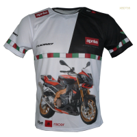 New！2023！Aprilia Rsv4 Motorad Mens Short Sleeve T-shirt High quality products （Freeprinting of names）