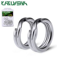 Rings 20Pcs Split Split Rings Lure Connecting For Fishing Steel Rings Strengthen Stainless [hot]KATYUSHA Accessories Fishing 0#-12#