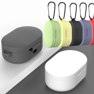 Silicone Case For Xiaomi Redmi Airdots Headphones Protective Cases Anti-drop Colorful Cover Sleeves With Hook For Redmi Airdots Headphones Accessories