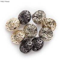 5pcs Round Hollow Metal Buttons for Sewing Scrapbook Jacket Blazer Sweaters Gifts Crafts Handwork Clothing 12.5-25mm