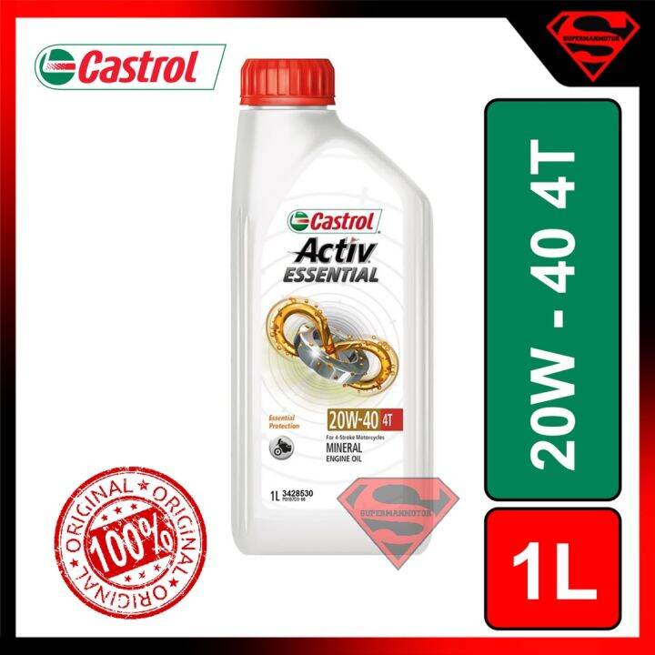 Castrol GO ACTIV ESSENTIAL Engine Oil 4T 20W40 (100% Original) 1 Litre ...