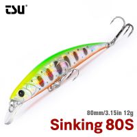 【hot】◆﹍❣ 80S Sinking Fishing 3.15in 12g Big Trout Hard Baits Casting Pike Jerkbait Artificial Wobbler Bait