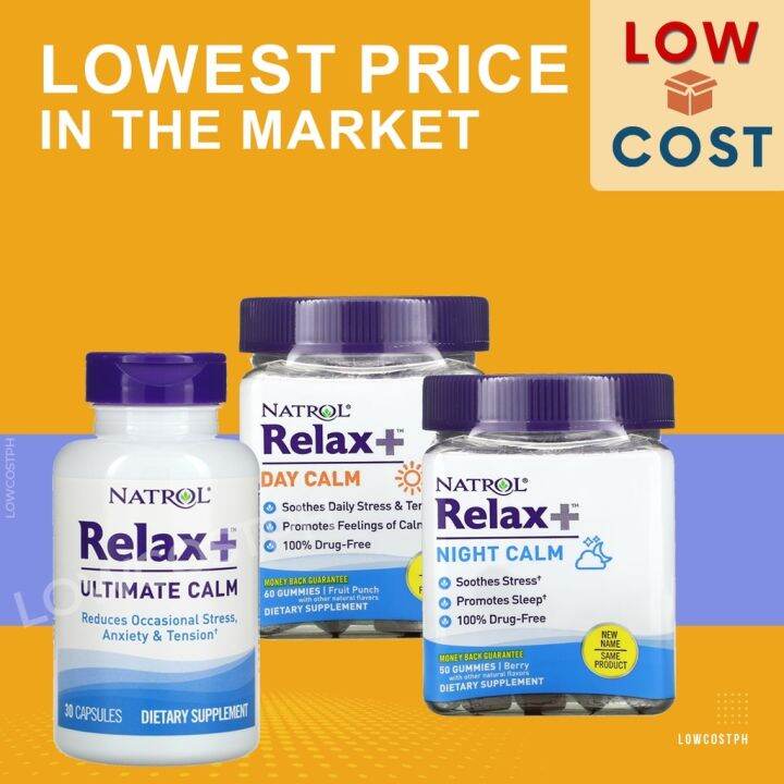 Low Cost PH Natrol Relax Day and Night Calm Ultimate Calm Melatonin