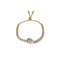 Oushehui สแควร์เพทายเครื่องประดับมือปรับอารมณ์สร้อยข้อมือพรีเมี่ยมสำหรับผู้หญิง