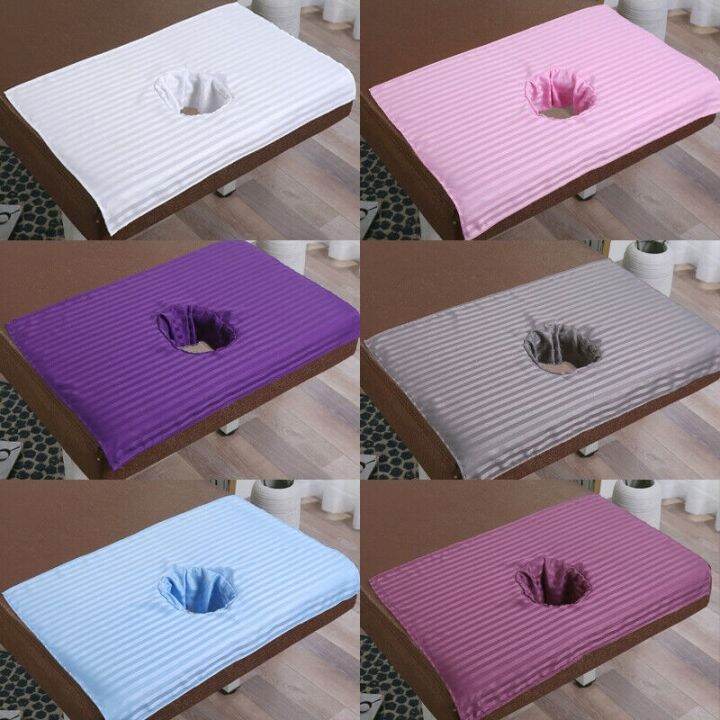 jw-5pcs-bed-sheet-massage-table-cover-bedside-face-hole-soft-polyester-with