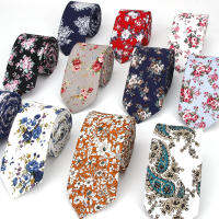 ยี่ห้อใหม่ 100% Cotton Mens Paisley พิมพ์ผูกคอสำหรับผู้ชายเนคไทแคบ Slim Skinny Cravate แคบดอกไม้เนคไท Corbatas-GGHJY STORE