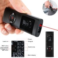 SA Handheld Digital Laser Distance Meter Range Portable USB Charging Rangefinder Mini Accurate Distance Measuring Meter M/In/Ft Distance Measuring Instrument Device