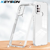 KEYSION เคสสำหรับโมโตโรล่าใสกันกระแทก MOTO G30 TPU ซิลิโคนแบบใส G10 G20 + ฝาหลังโทรศัพท์พีซีสำหรับ MOTO G30 G20 G10