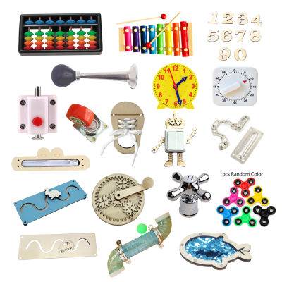 8ชิ้นเด็กกิจกรรมไม่ว่างคณะกรรมการวัสดุอุปกรณ์ Diy Montessori สื่อการสอนเด็ก Busyboard ต้นเรียนรู้ทักษะของเล่นส่วนชุด