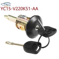 New YC15-V220K51-AA with 2 Keys Car Front Right Door Lock Barrel for Ford Transit MK6 2000-2006 MK7 2006-2014 YC15V220K51AA