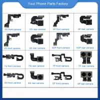 กล้องด้านหน้า / ด้านหลังเดิมสําหรับ Iphone 6 6s 6Plus 7 8 X พร้อมกล้องหลังหลังขนาดเล็ก Flex Cable อะไหล่ซ่อมโทรศัพท์