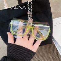 【cw】hot SHAUNA Glasses Ins Multi-function Eyeglasses Sunglasses Storage Protection With Chain