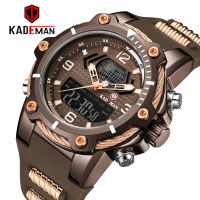 KADEMAN 9055 Hot Watches Men Dual Display Quartz Wristwatches Mens Chronograph Stop Watch Date Male Clock Relogio Masculino