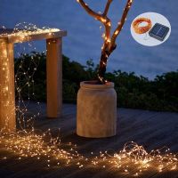 ‘；【- Solar Fairy Lights Outdoor Solar Powered Garden Lights Outside 8 Modes Waterproof Solar String Lights For Trees Party Christmas