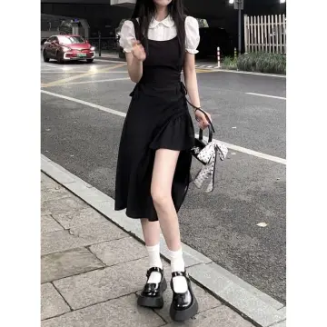 Japanese Soft Sister Cute Lolita Dress Women Sweet Puff Sleeve Slim Student  Dresses Party Retro Girls Bow Salior Collar