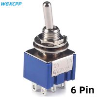 5/10 PCS Toggle Switches Deep Blue Mini 6 Pin ON-ON/ON-OFF-ON DPDT Power Switch Button 3A/250V 6A/125V AC MTS-202 Switch